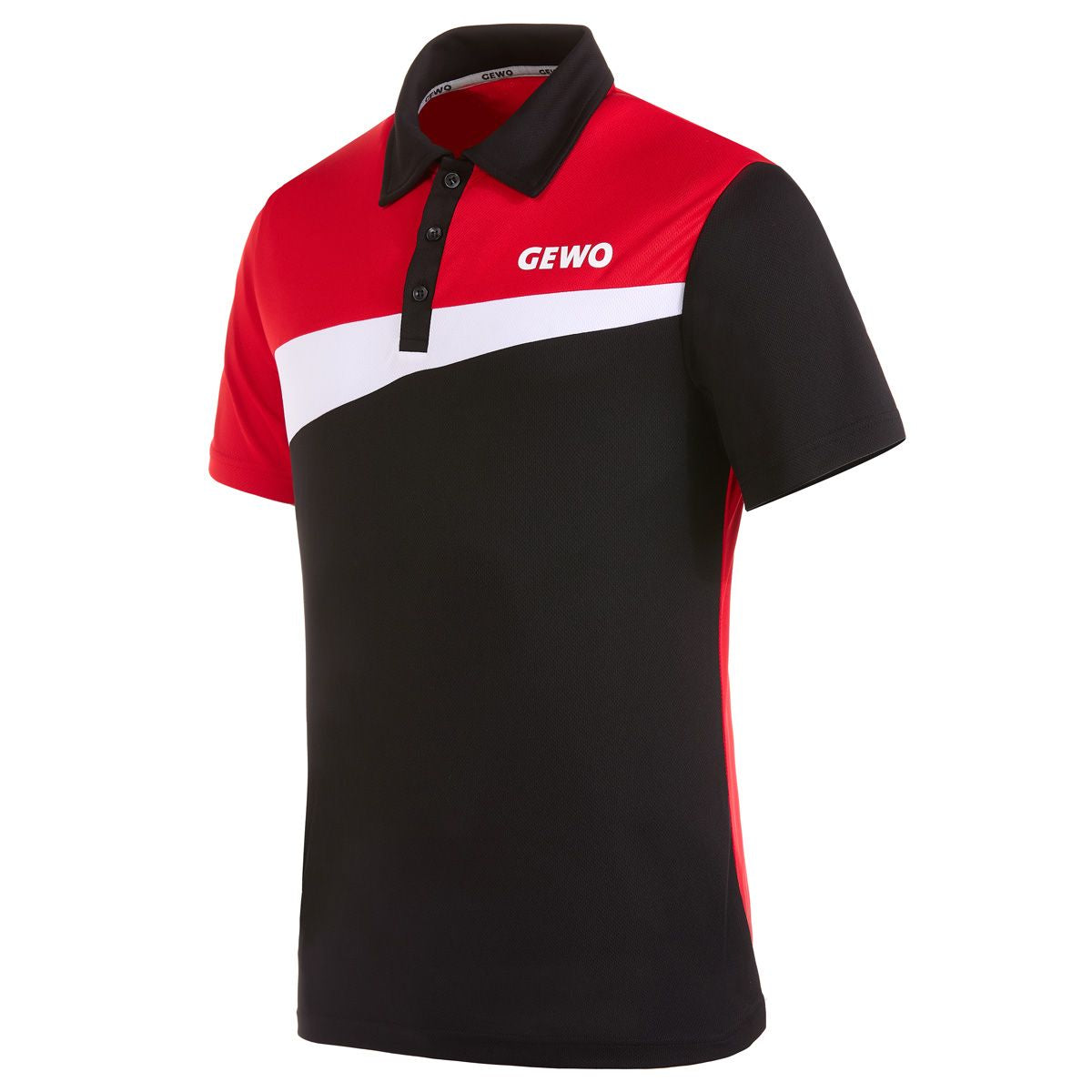 Gewo shirt Fondi IV Coton noir/rouge