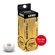 Gewo Balles Select Pro 40+***Boîte de 24x3 blanches