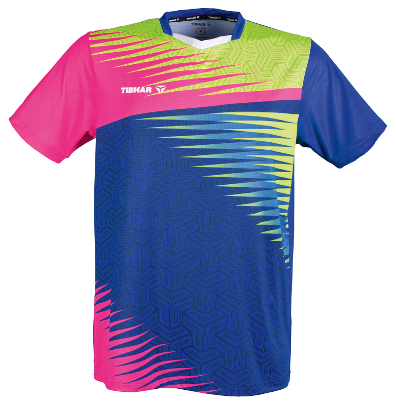 Tibhar shirt Azur pink/yellow/blue