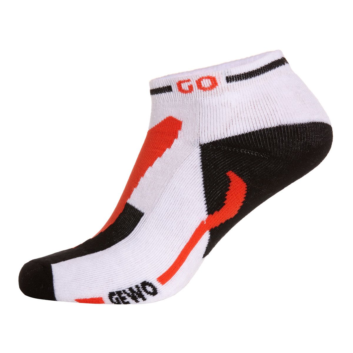 Gewo Chaussettes courtes Flex III blanc/rouge