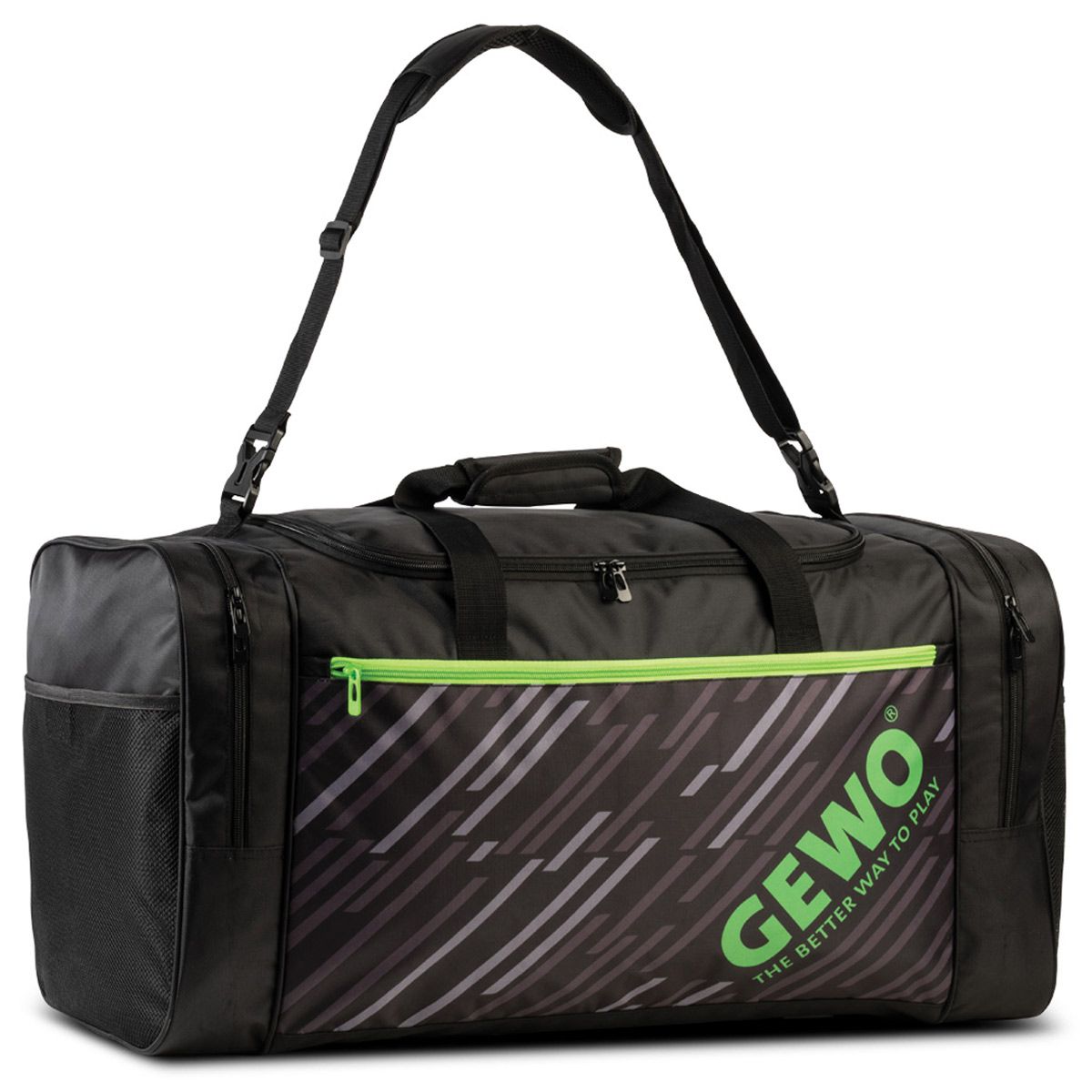 Gewo Sportsbag Stripes XL black/lime