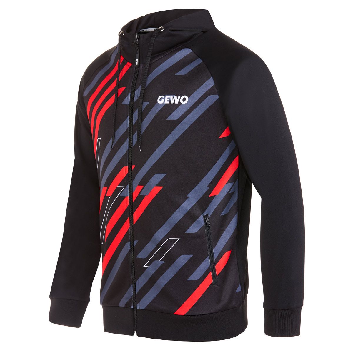 Gewo Sweat à Capuche Ponza I noir/rouge