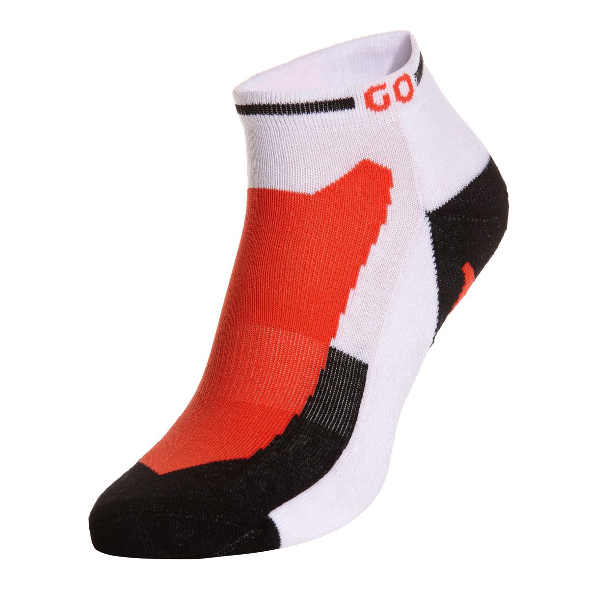 Gewo Chaussettes courtes Flex III blanc/rouge