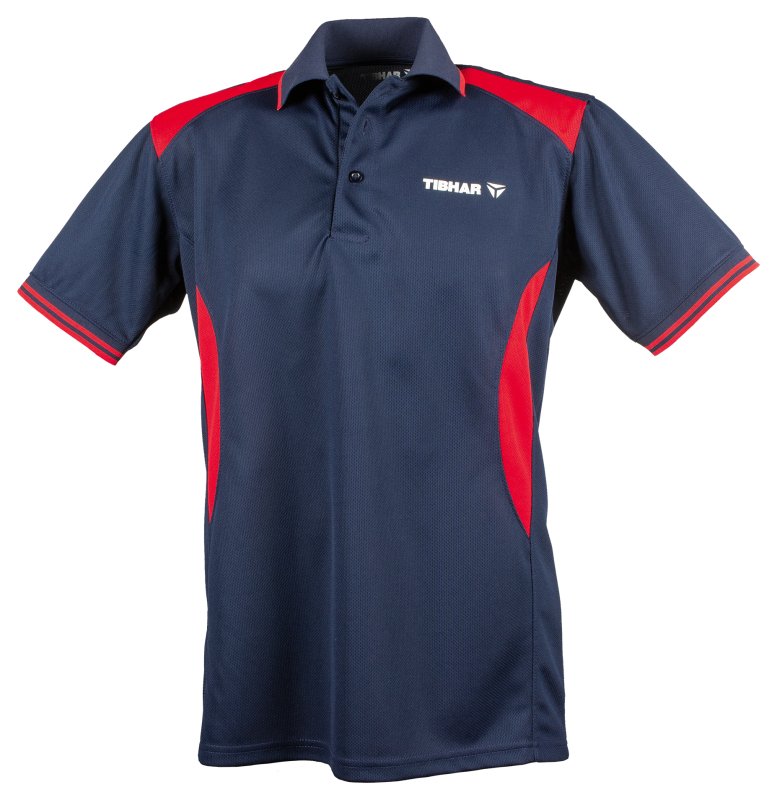 Tibhar shirt Cosmos polyester red/navy