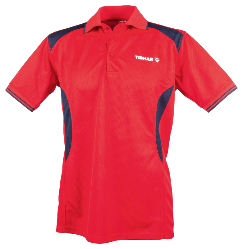 Tibhar shirt Cosmos polyester red/navy