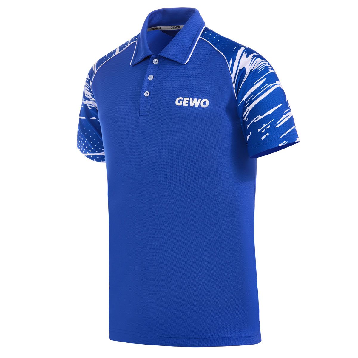 Gewo shirt Marmo I bleu/blanc