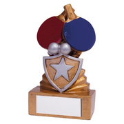 Mini trophée de tennis de table Shield 95mm