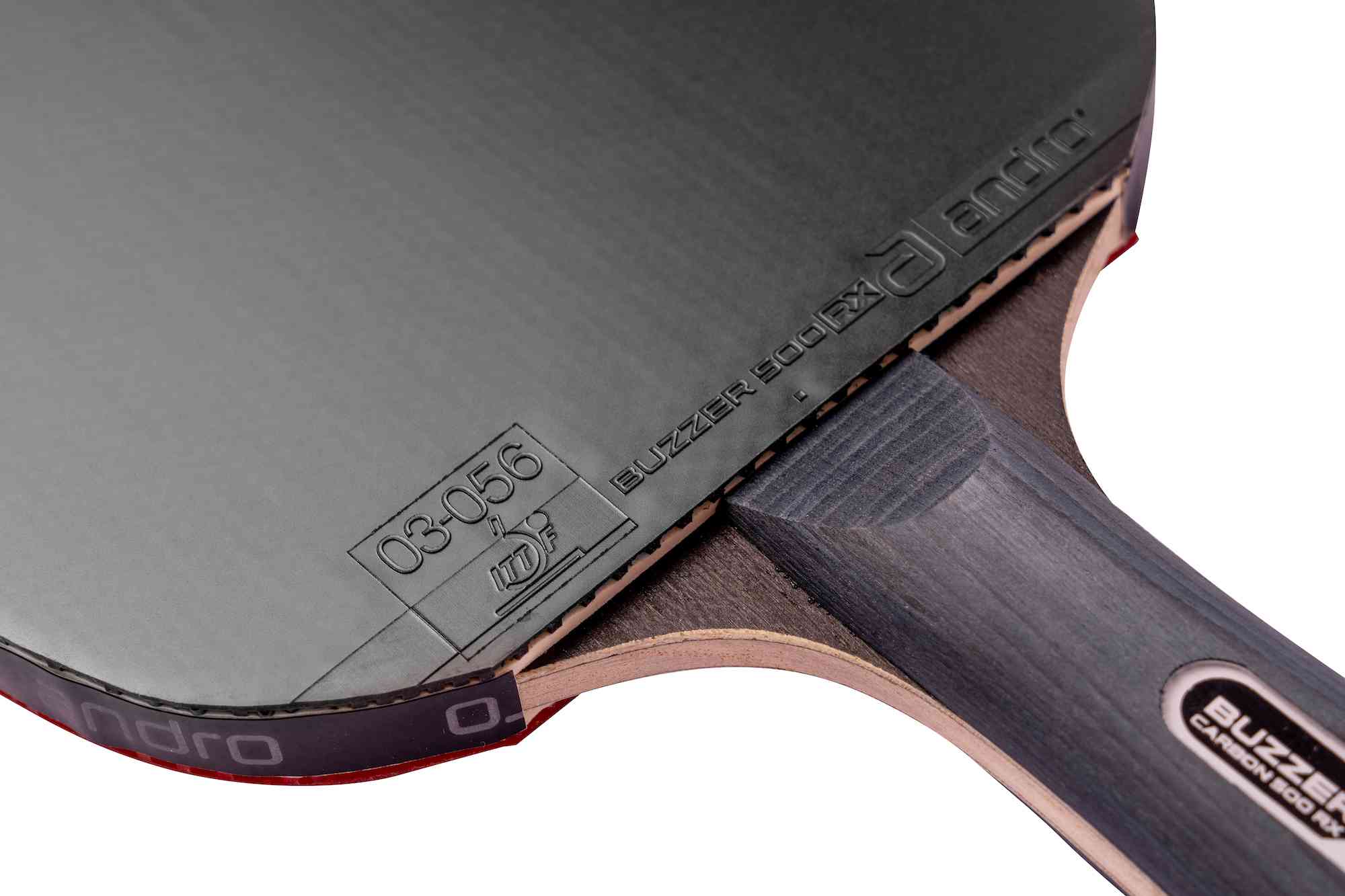 Andro Ensemble de raquettes Buzzer Pro Carbon 500 RX noir/rouge concave