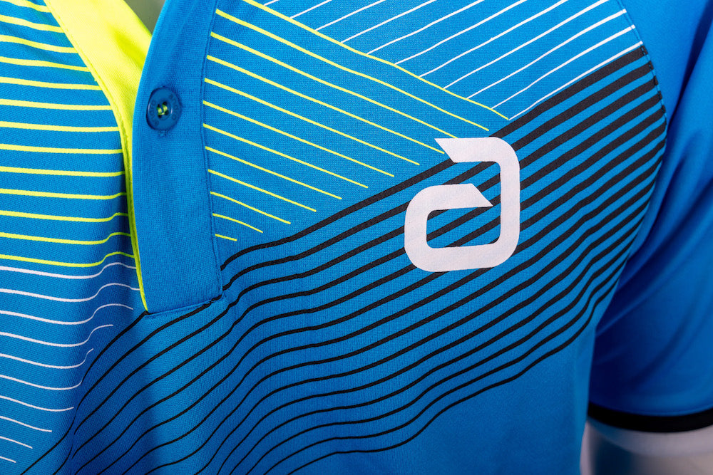 T-shirt Andro Avos Coton bleu/jaune