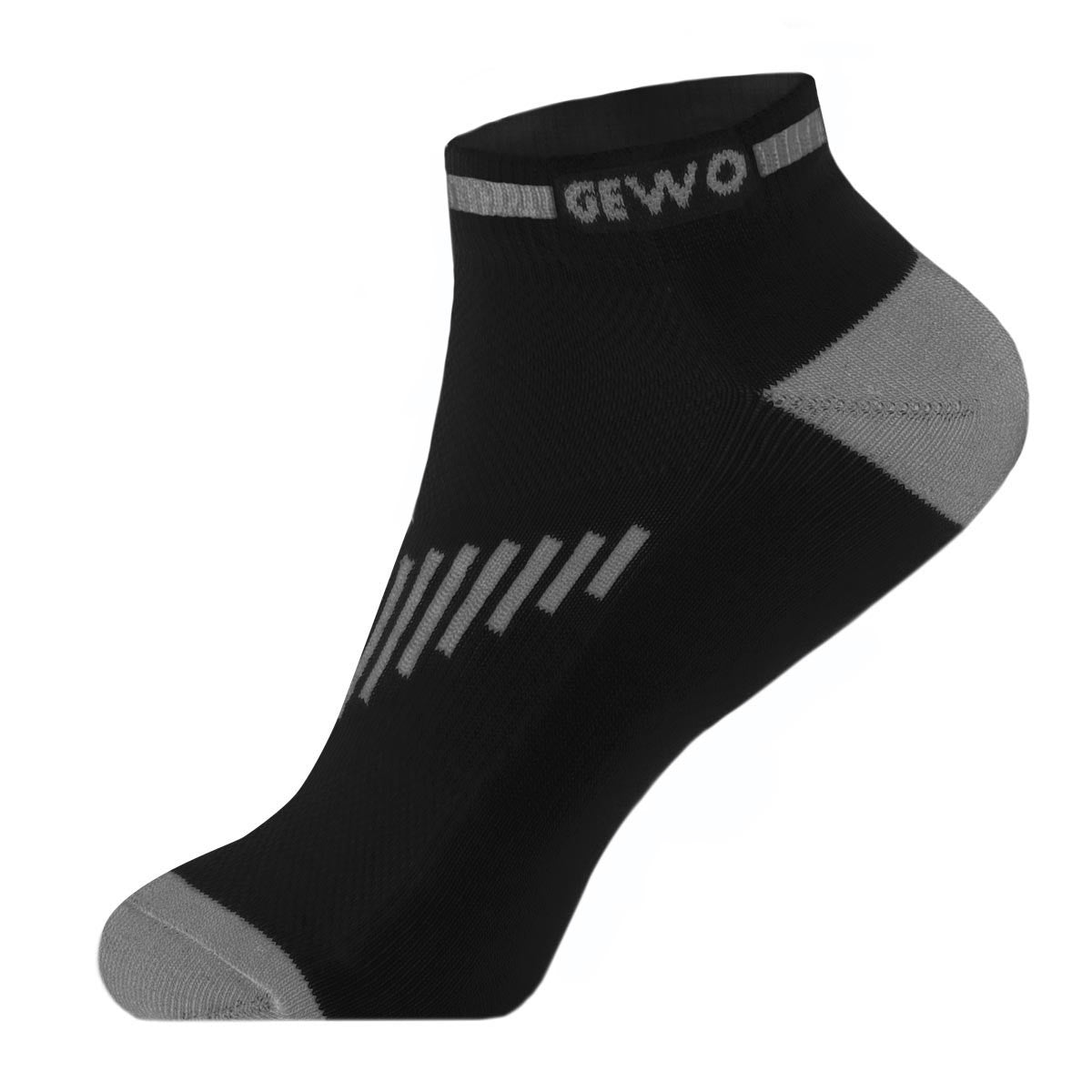 Gewo Chaussettes courtes Flex II noir/gris